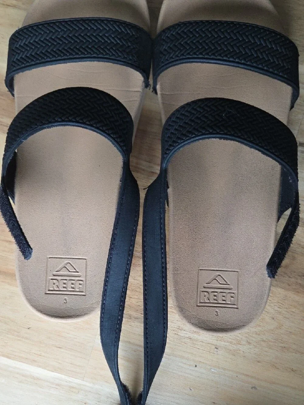 Reef Girls Black Braided Sandals